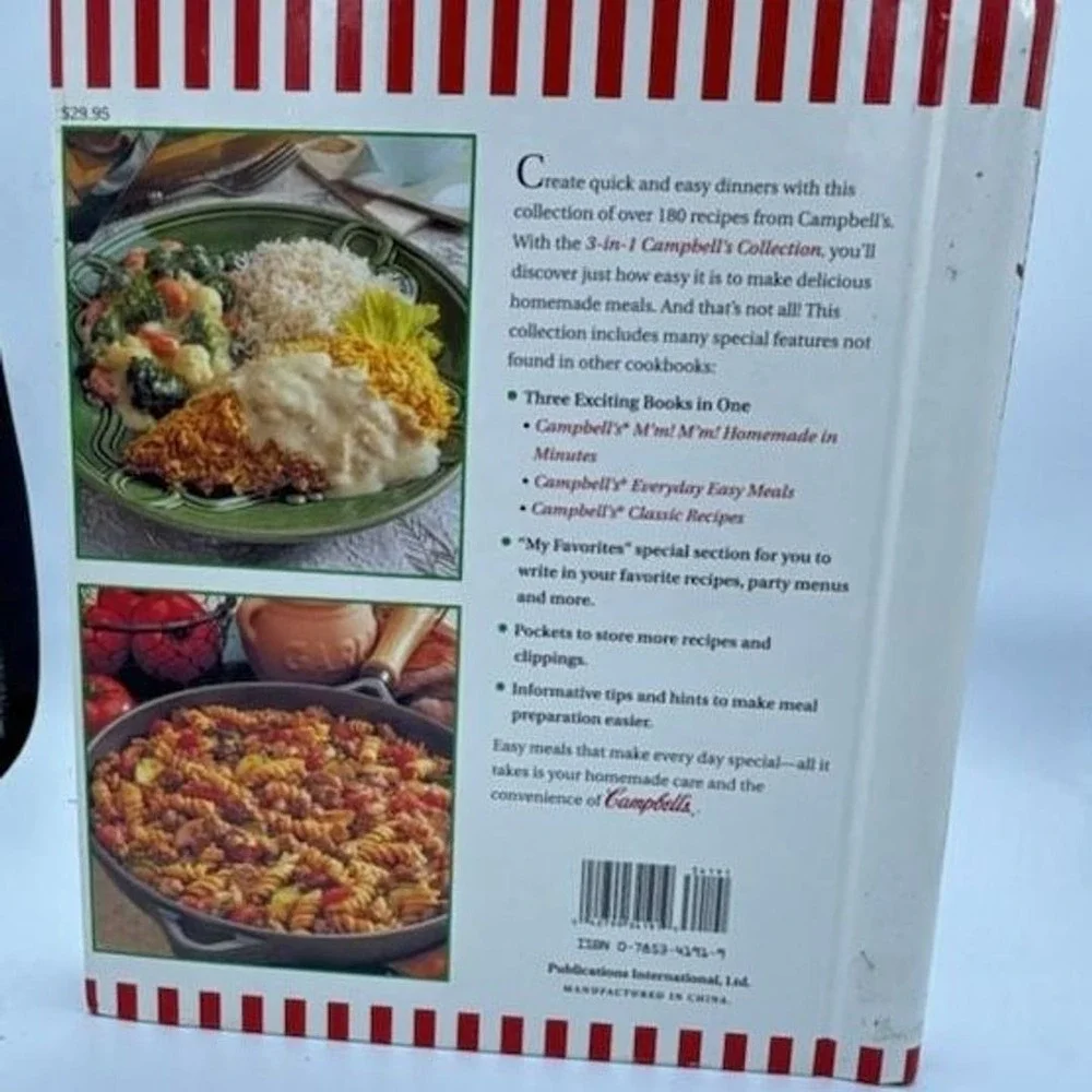 Campbell's Collection 3 Cookbooks in 1 Spiral-Bound Recipe Book (2000)